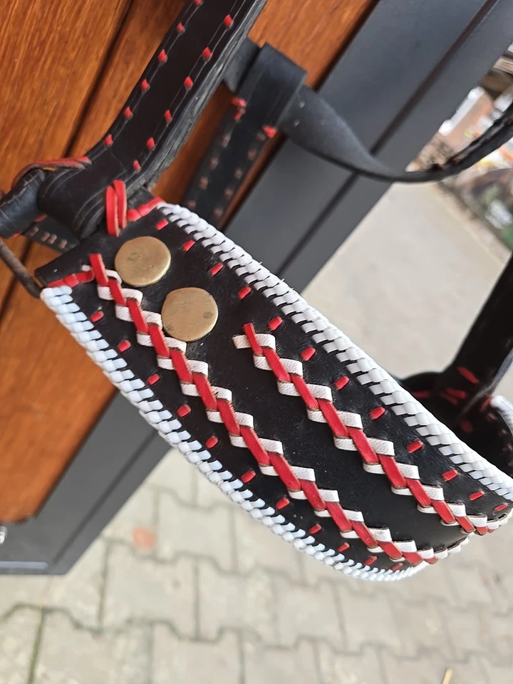 Showhalfter Lederhalfter Schwarz Leder Kaltblut Groß Warmblut Groß Halfter XFull - Bild 4 von 4