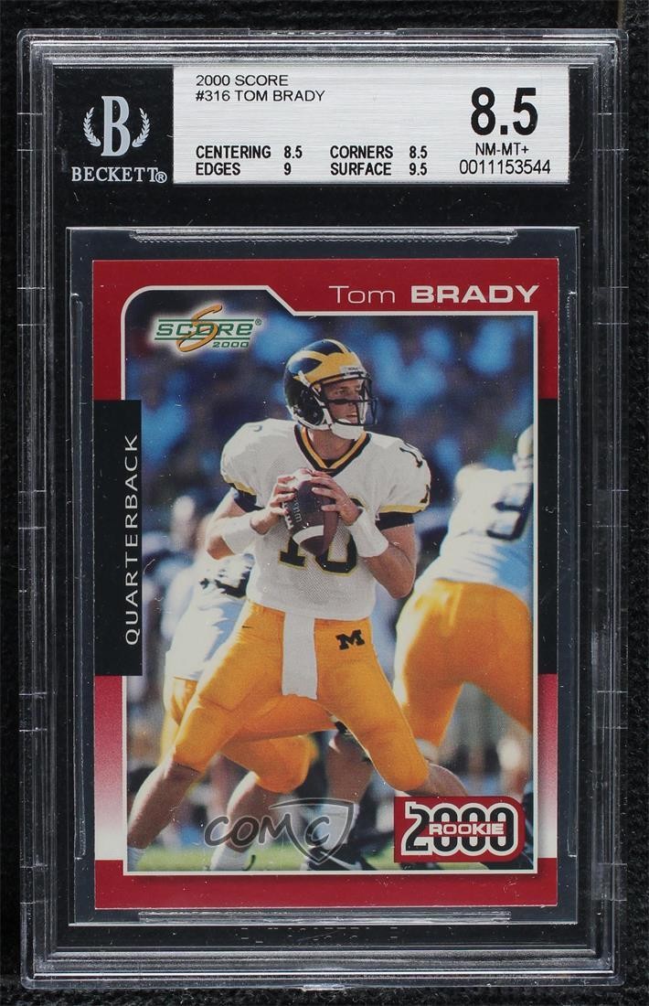 2000 Score 2000 Rookie Tom Brady #316 BGS 8.5 Rookie RC 0q3
