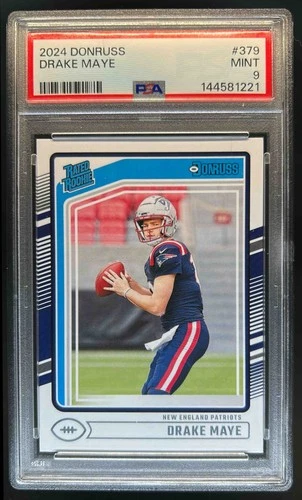 2024 Panini Donruss Drake Maye RC Rated #379 Patriots PSA 9 Rookie