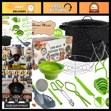 24 Qt Water Bath Canning Pot Set - Stainless Steel Canner Kit with Rack, Ladle,