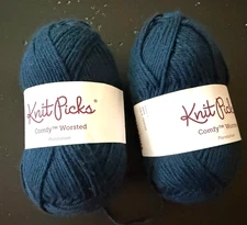 2 Skeins Knit Picks yarn Comfy Worsted Planetarium B979 Cotton Acrylic (GR161)