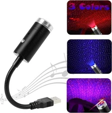 Aevdor USB Star Light Sound Activated, 3 Colors + 9 Functional Modes, Blue 