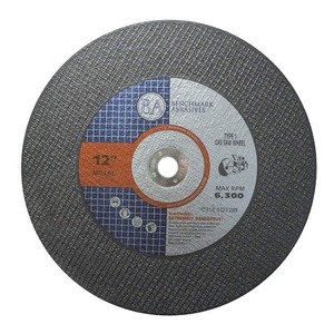 High Speed 12" x 1/8" (5/32") T1 Gas Saw Cut-Off Wheels for Cutting Ferrous M...