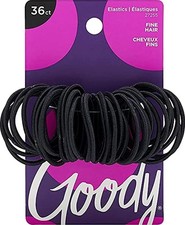 Goody Ouchless Hair Elastics, Black, 36 Count Pack of 1