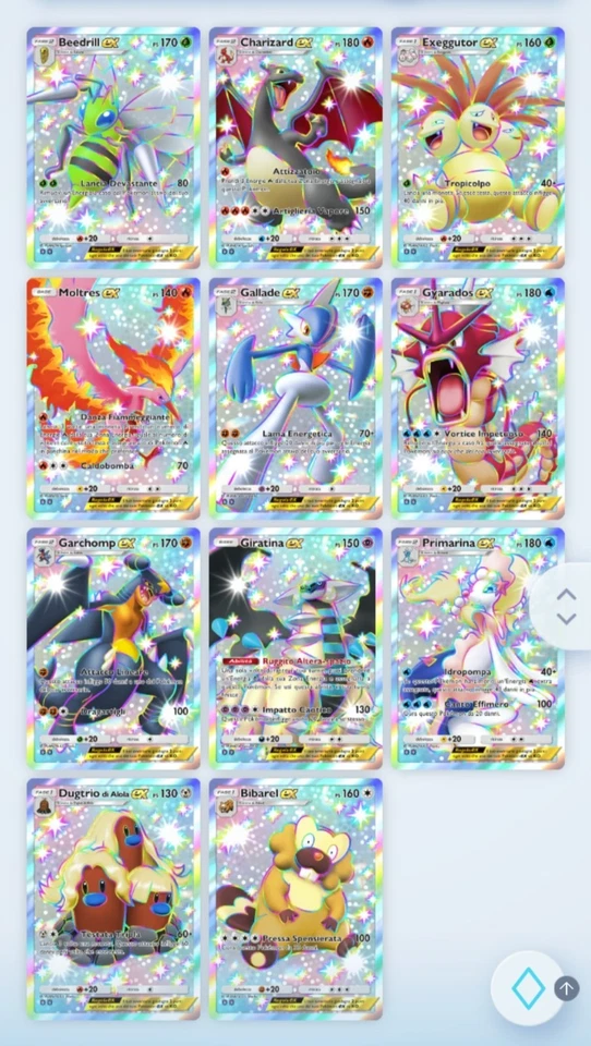✅ POKEMON TCG POCKET 🔥 CARTE 2 ★★ FULL ART SHINY 🔥 VARI SET DISPONIBILI ITA ✅