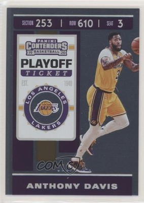 2019-20 Panini Contenders Playoff Ticket 98/199 Anthony Davis #7 1v7
