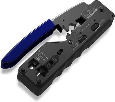 VCELINK GJ671BL Crimpzange RJ45 Presszange für Westernstecker, Netzwerk Werkzeug