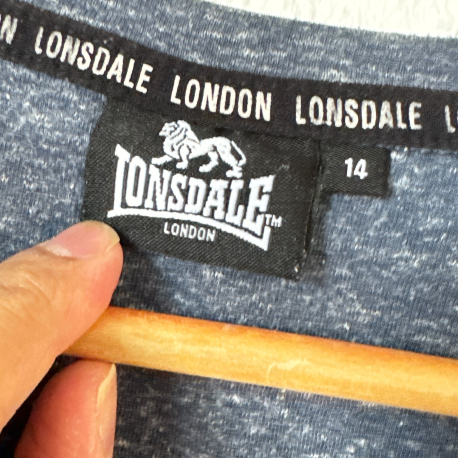 Lonsdale London Women’s Marl Grey T-Shirt - Size 14 - Polyester/Linen Blend image 5