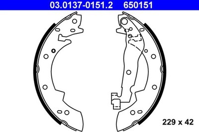 ATE Bremsbackensatz 03.0137-0151.2 für RENAULT BMW SAFRANE E30 3er 316 Ecotronic