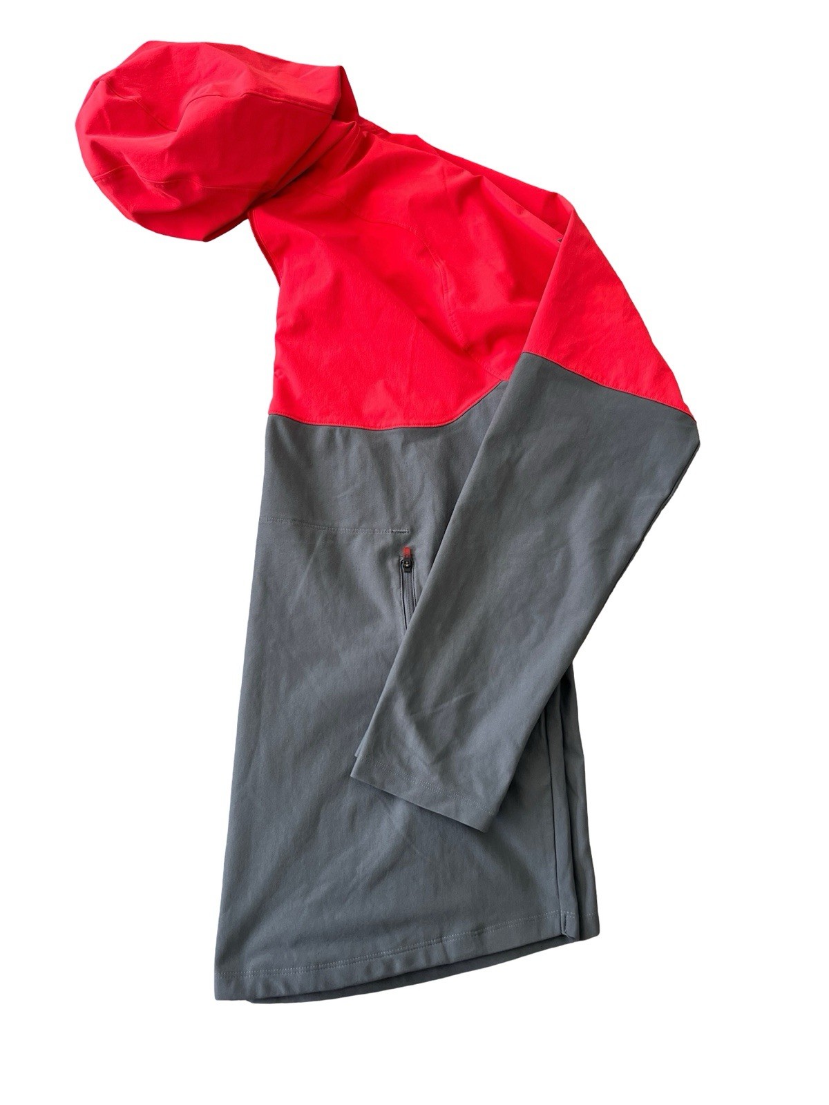 Under Armour Threadborne Fitted 1/4 Zip Hoodie Red Gray Mens Large image 7