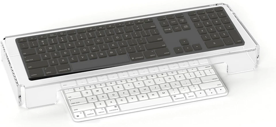 Elegante paquete de 2 protectores de teclado para gatos en acrílico transparente—para espacios de trabajo limpios Foto 4 de 4