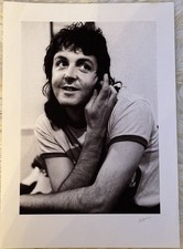 RARE Paul McCartney Photographic Print 11.5x16.5 Autographed By Ian Dickson