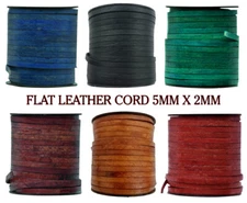 Xsotica® Genuine Flat Leather Cord - 5mm X 2mm