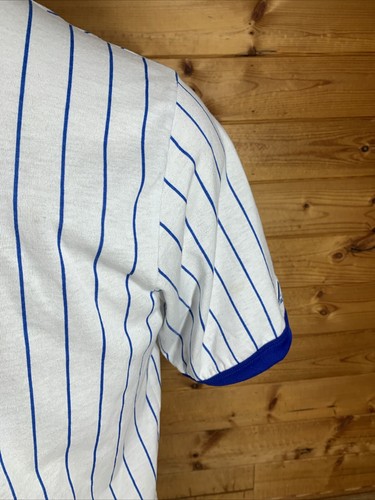 Vintage Chicago Cubs MLB Baseball Majestic Pinstripe Ringer Jersey T Shirt Sz XL - Picture 10 of 16