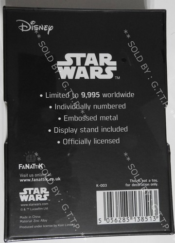 STAR WARS - HOTH PLANET SCENE METAL COLECCIONABLE / LINGOTE - EDICIÓN LIMITADA - Imagen 4 de 4
