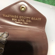Vintage Hastings NE Equity Grain Bin Mfg Co Nebraska Farming Ag Keychain Wallet