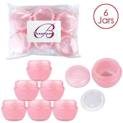 Beauticom (6 Teile) 30G/30ML Hochwertig Pink Mattiert Ov Behälter Krüge