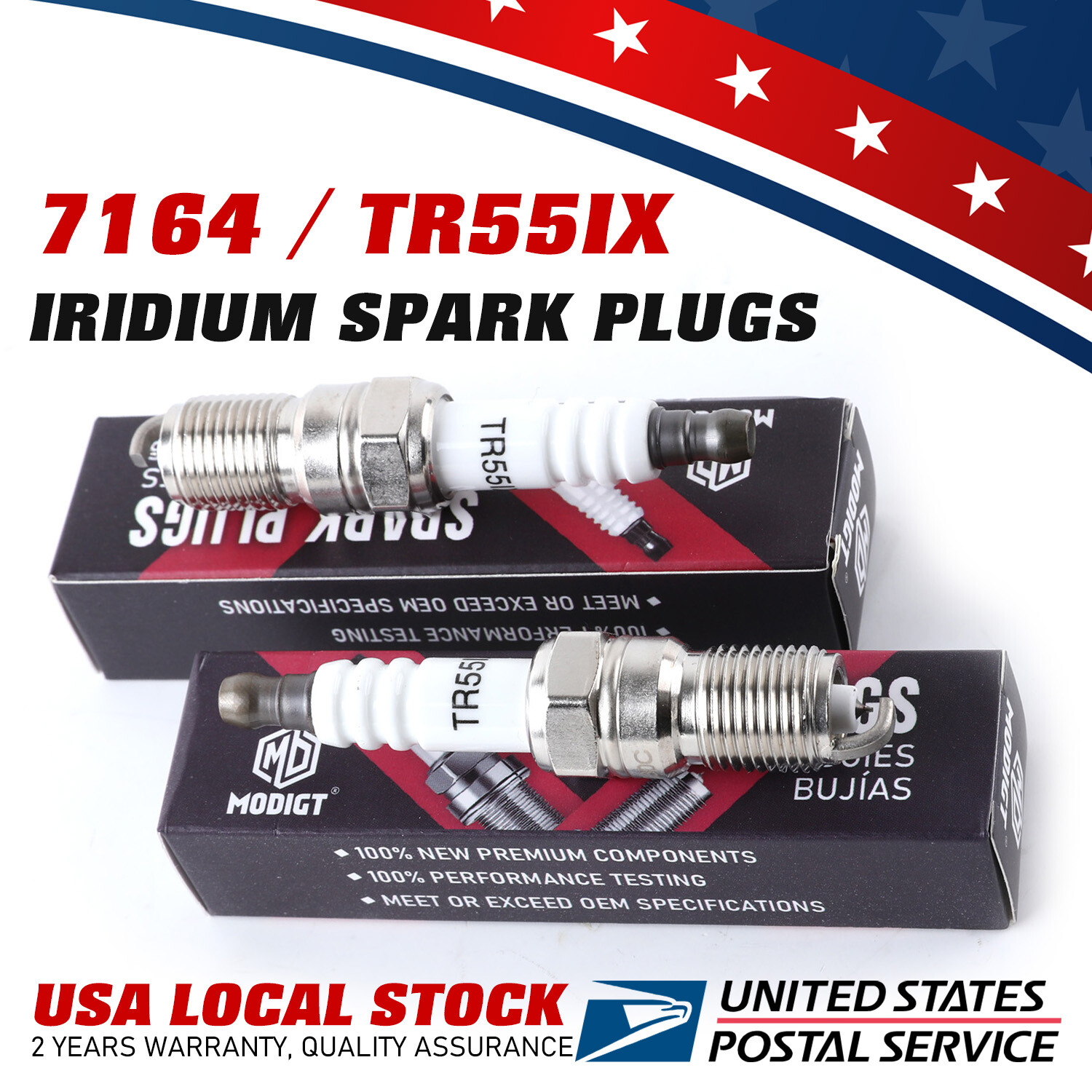 6Pcs Modigt 7164 TR55IX PREMIUM Iridium IX SPARK PLUGS NEW, 2 Year Warranty