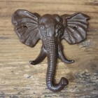 Cast Iron Elephant Hook | Hanging Rack Antique Style Metal Home Garden Ornament