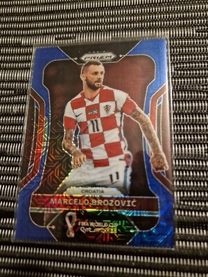 2022 Panini Prizm World Cup Prizms Blue Mojo #63 Marcelo Brozovic /75
