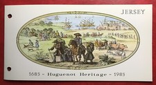 JERSEY - 1985 HUGUENOT IMMIGRATION PRESENTATION PACK NHM SG 370-75