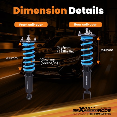 MaXpeedingrods 24 Ways Damper Coilovers Lowering Kit For LEXUS SC300 SC400 92-00 - Picture 10 of 12