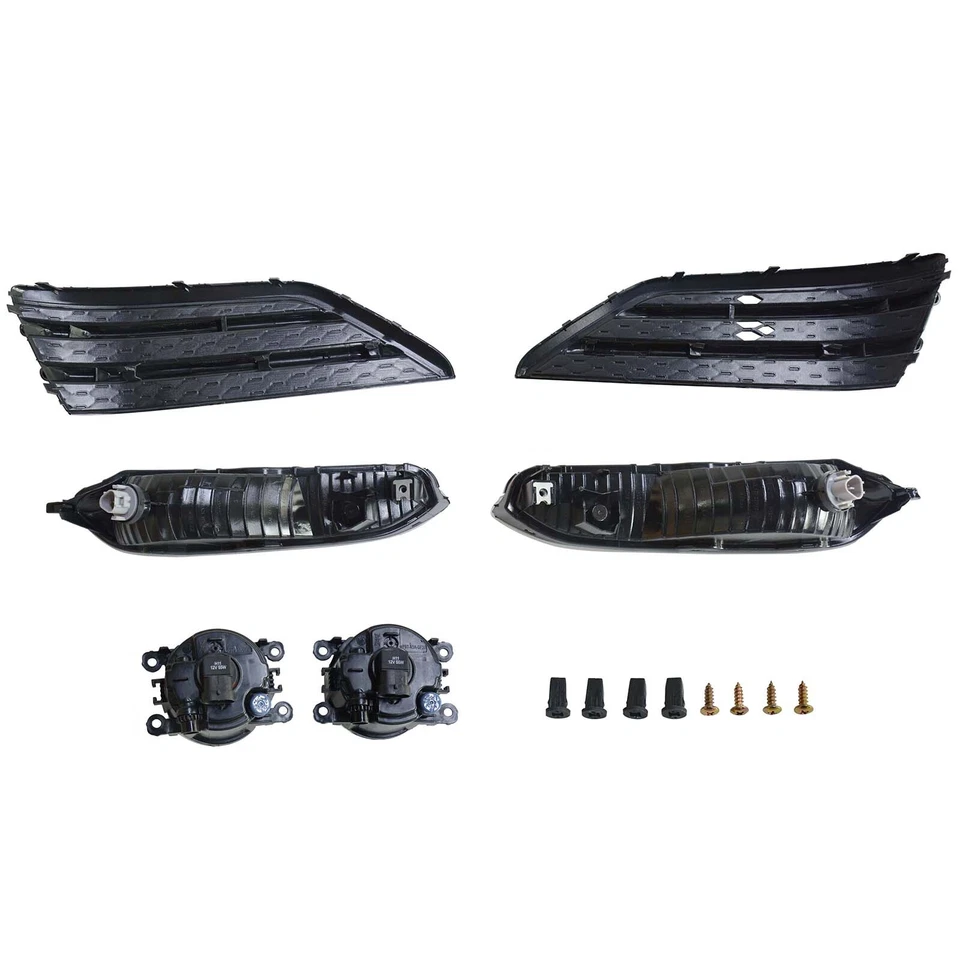 Luces antiniebla para parachoques Honda Pilot 2016-2018 con bisel de cubierta + lámpara de señal de giro 6 piezas Foto 2 de 4