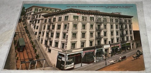 New Hotel Broadway North Broadway Los Angeles California CA Postcard
