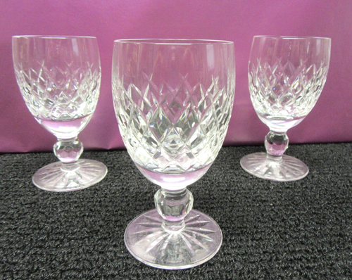 Vintage Waterford Irish Crystal Boyne 4 1/2 IN 4 Oz Set Of 3 Goblets 1970s - 第 1/3 張圖片