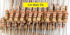 5 pcs 180 Ohms 1/4 W ±5% Carbon Film Resistors - Mr Circuit