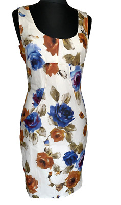 Dolce and Gabbana D&G Floral Rosen Print Knie Seiden Kleid IT42 UK10 US6 EU36