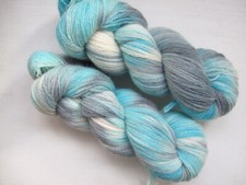 HAND DYED 100 WOOL yarn set, 2 skeins - 300gr 2 x 150 gr 