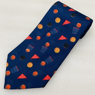 VTG  Nabisco Ritz Cracker Oreo Basketball Blue Necktie USA Made 3 Strikes   EUC 