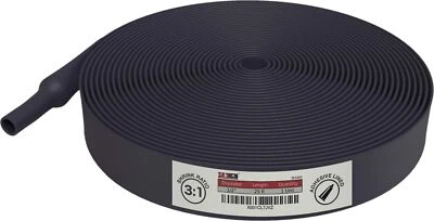 Dual Wall Adhesive Marine Heat Shrink - 25 Ft Roll - 1/2 Inch Diameter - Black - Image 1 of 4