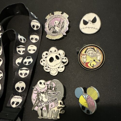 10 Walt Disney Nightmare Before Christmas Jack Skellington Pins Schlüsselband Trading - Bild 2 von 5