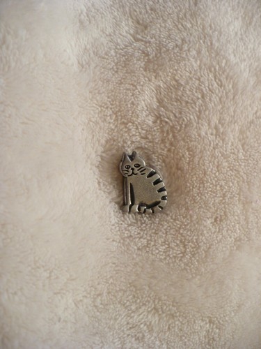 OC- SPILLA GATTO TONO ARGENTO (FIRMATA MVB '84) #25788 (OTTIME CONDIZIONI!!!!! - Foto 4 di 8