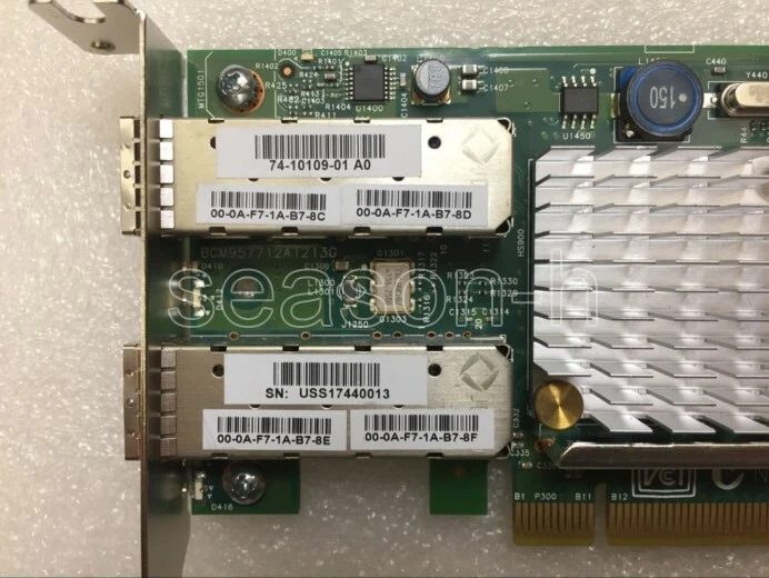cisco 74-10109-01 BCM957711A1113G 10GbE Dual Port netowrk card  Card LP - Image 3 of 4