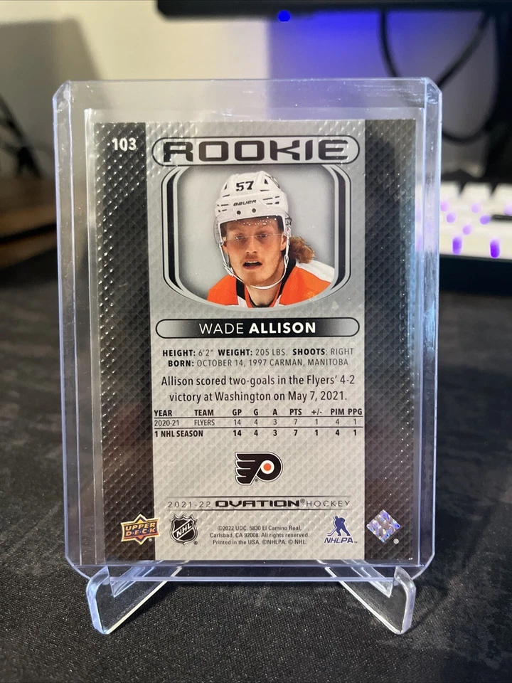 2021-22 Upper Deck Ovation - Rookies #103 Wade Allison (RC) - Image 2 of 2