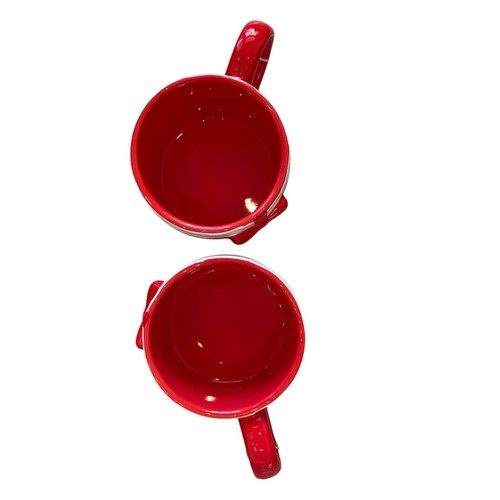 Global Design Connections Gift Wrap RED Bow Ceramic Mug 16oz Set of 2 New - Picture 12 of 14