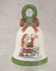 Vintage Enesco Christmas Carol Bell Music Box Santa Toys 1985 Collectible