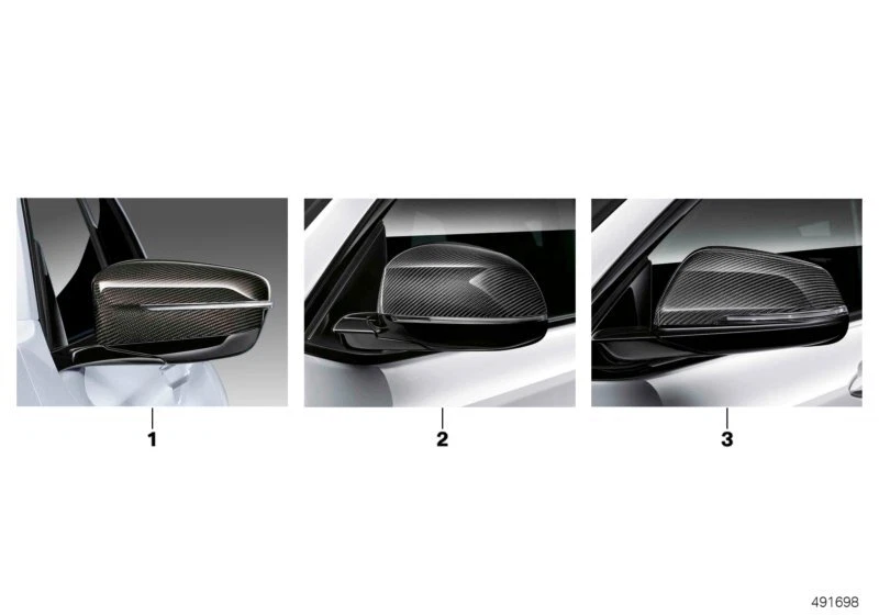 BMW Genuine M Performance Left Exterior Mirror Shroud Carbon RHD 