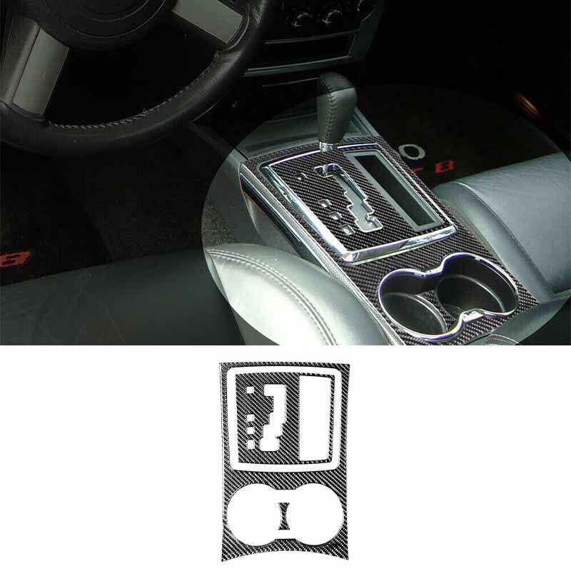 Car Interior Automatic Gear Shift For Chrysler 300 Cover Trim Carbon Fiber 3Pcs