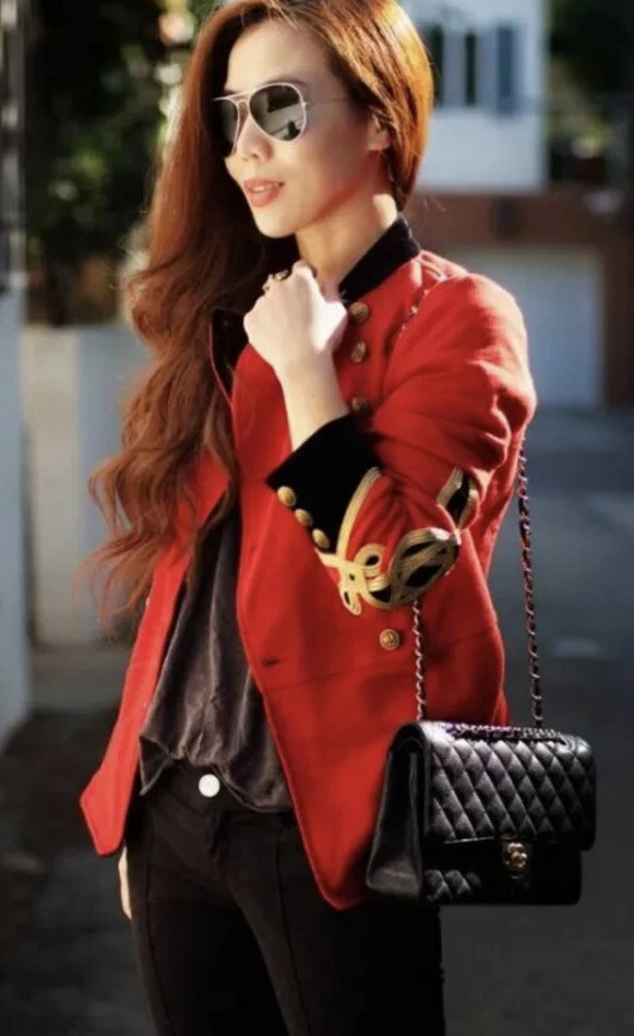 Red polo 2025 jacket women's