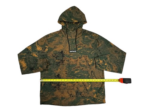 Timberland Mens Size Small All Over Print Lightweight Windbreaker Hooded Jacket - Picture 8 of 16