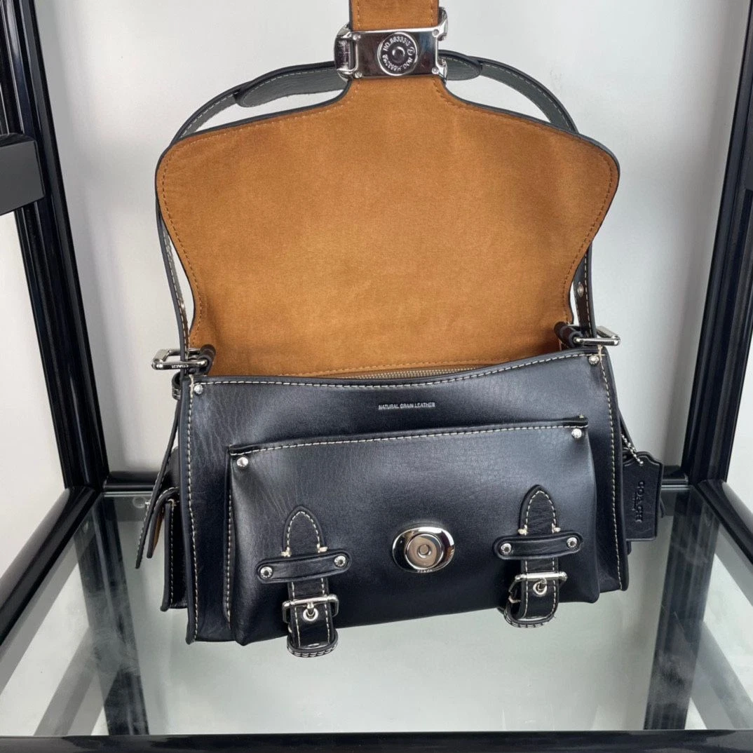 VETEMENTS Borsa a tracolla Coach CT721 nera cargo morbida tabby borsa a tracolla outlet NUOVA