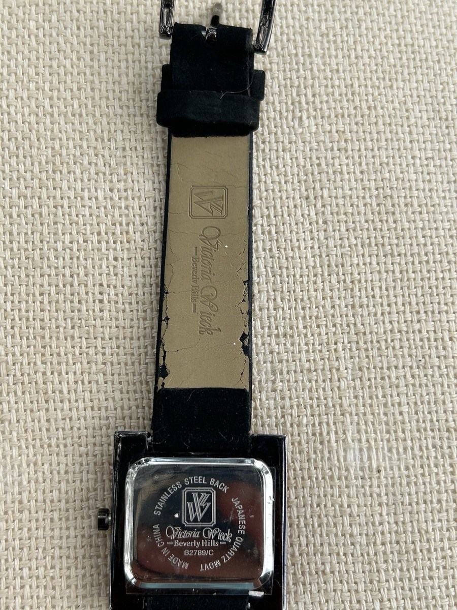 New Victoria Wieck Red Crystals, Black Suede Band Watch Victoria Wieck | Accessories | New Victoria Wieck Red  main image 4