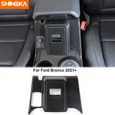 Carbon Fiber Window Switch Panel Cover Trim Frame For Ford Bronco 2021-25 2 Door