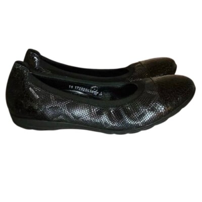 Mephisto Women's Elettra Ballet Flats BlackPatent Leather Slip On Size 7 Comfort