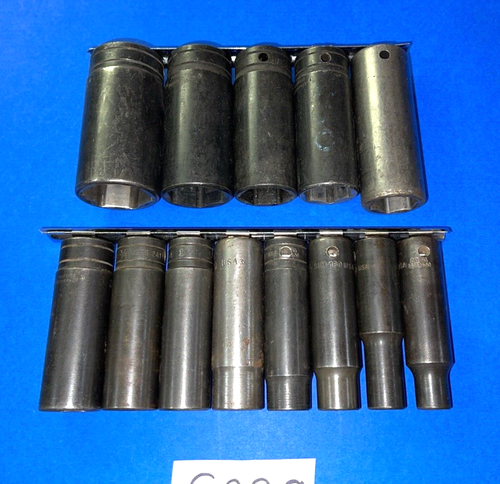 SNAP-ON TOOLS 13 PIECE 1/2 DRIVE SAE. DEEP SOCKET SET 6 POINT 3/8 - 1-1/4 - Foto 19 di 19