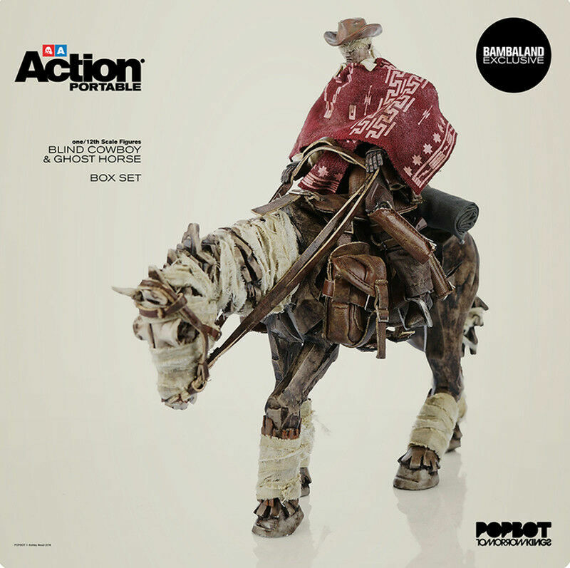ThreeA 3a Portable Blind Cowboy & Ghost Horse Set 1/12th